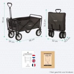 LifeGoods Bolderkar - Opvouwbaar - Draaibare Wielen - 2 Standen - 70KG Draagkracht - Grijs 21 LifeGoods Bolderkar - Opvouwbaar - Draaibare Wielen - 2 Standen - 70KG Draagkracht - Grijs -Buiten Kamperen 1200x1200 543