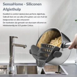 SensaHome- Siliconen Vergiet - Keuken Afgietdeksel - Afgiethulp - Siliconen - BPA Vrij - Grijs 33 SensaHome- Siliconen Vergiet - Keuken Afgietdeksel - Afgiethulp - Siliconen - BPA Vrij - Grijs -Buiten Kamperen 1200x1200 664