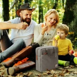 Brisby 4 Laags Geïsoleerde Koeltas - Lunchtas 7 Liter - Lichtgrijs -Buiten Kamperen 1200x1200 73