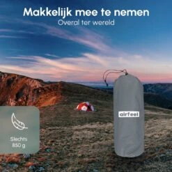 AirFeel Opblaasbaar Slaapmatje - Ingebouwde Pomp En Kussen - Lichtgewicht - 196 X 60 X 6cm - Gray -Buiten Kamperen 1200x1200 738