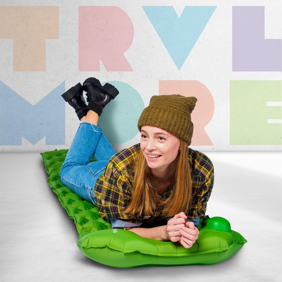 TRVLMORE Slaapmat - Zelfopblazend - 1 Persoons - Ingebouwde Pomp En Kussen - Groen 4 TRVLMORE Slaapmat - Zelfopblazend - 1 Persoons - Ingebouwde Pomp En Kussen - Groen - Afbeelding 2