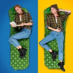 TRVLMORE Slaapmat - Zelfopblazend - 1 Persoons - Ingebouwde Pomp En Kussen - Groen 14 TRVLMORE Slaapmat - Zelfopblazend - 1 Persoons - Ingebouwde Pomp En Kussen - Groen -Buiten Kamperen 1200x1200 755