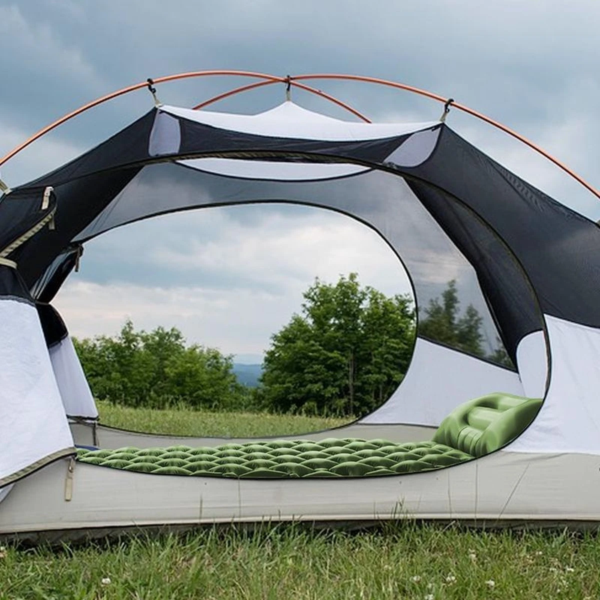 TRVLMORE Slaapmat - Zelfopblazend - 1 Persoons - Ingebouwde Pomp En Kussen - Groen 12 TRVLMORE Slaapmat - Zelfopblazend - 1 Persoons - Ingebouwde Pomp En Kussen - Groen - Afbeelding 10