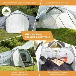 Skandika Bern 4 Koepeltent - Koepeltent - Tenten - 4 Persoons Kampeertent Met Panoramisch Dakraam, 2 Slaapcabines, Grondzeil, 210 Cm Stahoogte, Waterdicht, 4000 Mm Waterkolom - Grote Outdoor Familie Tent, Kampeertent - Grijs 11 Skandika Bern 4 Koepeltent - Koepeltent - Tenten - 4 Persoons Kampeertent Met Panoramisch Dakraam, 2 Slaapcabines, Grondzeil, 210 Cm Stahoogte, Waterdicht, 4000 Mm Waterkolom - Grote Outdoor Familie Tent, Kampeertent - Grijs -Buiten Kamperen 1200x1200 821