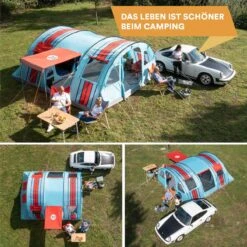 Skandika Gotland Tunneltent Voor 6 Personen, Grote Familietent In Racing-design, Ingenaaide Tentbodem, Waterdicht, 5000 Mm Waterkolom, Slaapcabine Met Scheidingswand, Muggennet (let Op, Komt Met Kleurfouten) -Buiten Kamperen 1200x1200 900