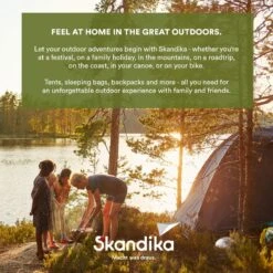 Skandika Montana 8 Tent – Tunneltenten – 8 Persoons Tent – Campingtent – 200 Cm Stahoogte – 2-4 Slaapcabines - Muggengaas – Familietent – 4 Ingangen – 700 X 310 X 200 Cm (L X B X H) - 5000 Mm Waterkolom – Outdoor, Camping – Kamperen – Blauw -Buiten Kamperen 1200x1200 916