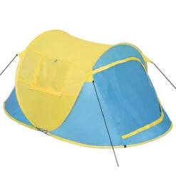Pop Up Tent Waterkolom 1500 Mm/Cm² - Blauw - 2 Persoons -Buiten Kamperen 1200x1200 924
