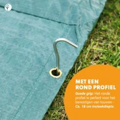 Stalen Haringen Set Van 50st. - Premium Staal - Grondanker - Tent Haring - Grondhaken - Tent Spijker - 20cm Lang - 3cm Haak - 3,5mm Premium Dikte Tentharing - Groots® -Buiten Kamperen 1200x1200 991