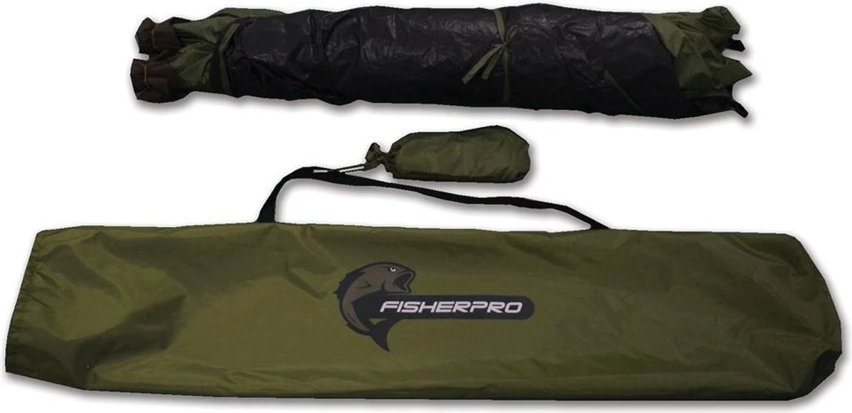 FisherPro WildLand Tent –comfortabele Vistent – Handige Strandtent – Compacte Festival Tent - Uitbreid Mogelijkheden Met Stormcover - Geschikt Voor 2 Personen 7 FisherPro WildLand Tent –comfortabele Vistent – Handige Strandtent – Compacte Festival Tent - Uitbreid Mogelijkheden Met Stormcover - Geschikt Voor 2 Personen - Afbeelding 5