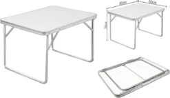 Merkloos Aluminium Inklapbare Tuintafel - Campingtafel - 80x60x68 Cm -Buiten Kamperen 1200x688