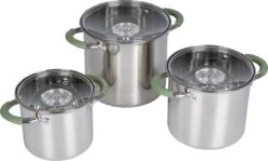 Bo-Camp - Pannenset - Elan Plus - 3-Delig - RVS -Buiten Kamperen 1200x726