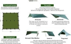 Tarp 3x3 – Olive Green -Buiten Kamperen 1200x748 7