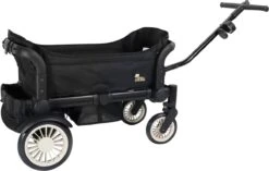 Deryan Luxe Sandy Bolderkar - Duo Buggy - Tandem Buggy - Opvouwbaar - Inklapbare Bolderwagen - Duo Kinderwagen - Zwart -Buiten Kamperen 1200x761