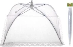 Merkloos Opvouwbaar Vliegennetje / Vliegenkapje 45 X 45 Cm - Hoogte 20 Cm -Buiten Kamperen 1200x774 2