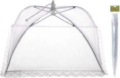 Merkloos Opvouwbaar Vliegennetje / Vliegenkapje 45 X 45 Cm - Hoogte 20 Cm -Buiten Kamperen 1200x787