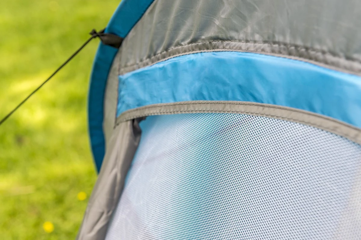 Dunlop Pop Up Tent 220 X 120 X 90 Cm - Grijs/ Blauw - 1 Persoons 4 Dunlop Pop Up Tent 220 X 120 X 90 Cm - Grijs/ Blauw - 1 Persoons - Afbeelding 2