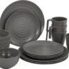 Bo-Camp Campingservies - 100% Melamine - 16-delig - Stone - Grijs -Buiten Kamperen 1200x814 1