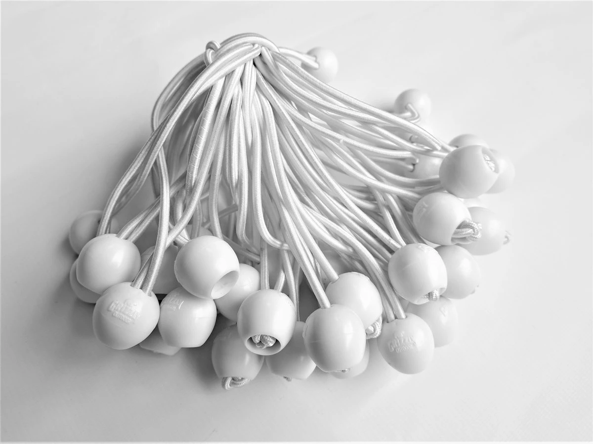 Partytent Elastiek Met Balletje | Lang| +/- 16 Cm | 40 Stuks 3 Partytent Elastiek Met Balletje | Lang| +/- 16 Cm | 40 Stuks