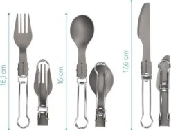 Navaris Campingbestek Van Titanium - Set Met Vork, Mes En Lepel - Inklapbaar - Bestekset Voor Onderweg - Inclusief Karabijnhaak En Bewaarzakje -Buiten Kamperen 1200x913 1