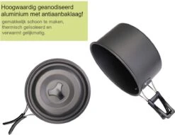Hikr® Camping Pannenset - Complete 22-delige Kookset - Lichtgewicht - Kookgerei Servies - Outdoor - BPA-vrij - Keukengerei Set -Buiten Kamperen 1200x930 3
