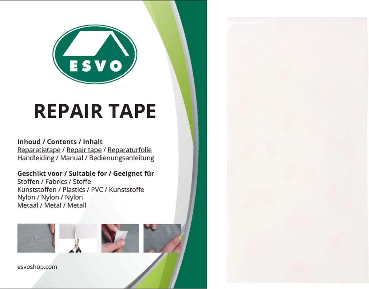 ESVO Reparatietape Voor Permanente Reparatie Van Stoffen 28 X 7,6 Cm 3 ESVO Reparatietape Voor Permanente Reparatie Van Stoffen 28 X 7,6 Cm