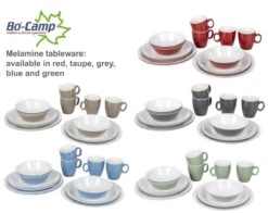 Bo-Camp Servies - Campingbord - 100% Melamine - 16-delig - Grijs -Buiten Kamperen 1200x954 2