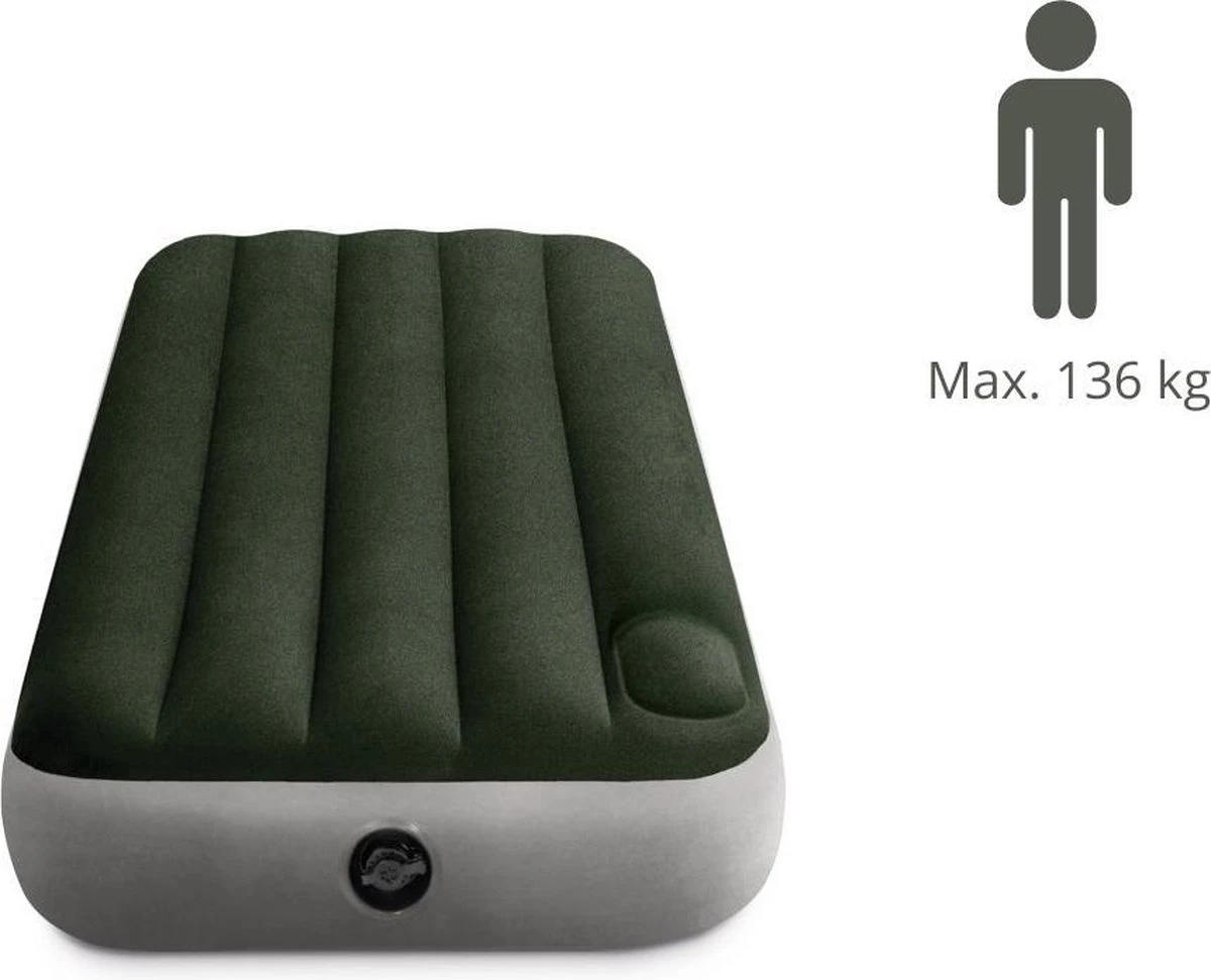 Intex Luchtbed - Downy - Formaat: Cot - B76 X L191 X H25 Cm - Ingebouwde Voetpomp- Met Reparatieset 7 Intex Luchtbed - Downy - Formaat: Cot - B76 X L191 X H25 Cm - Ingebouwde Voetpomp- Met Reparatieset - Afbeelding 5