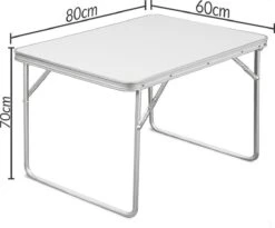 Merkloos Aluminium Inklapbare Tuintafel - Campingtafel - 80x60x68 Cm -Buiten Kamperen 1200x997