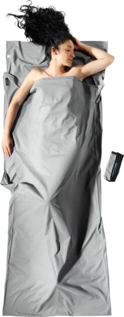 Cocoon Travelsheet InsectShield 100% Katoen - Safari Grey -Buiten Kamperen 471x1200 2