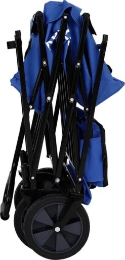 AREBOS Handwagen Vouwbare Dak Handwagen Vouwbare Trolley Uitrustingswagen Blauw -Buiten Kamperen 575x1200