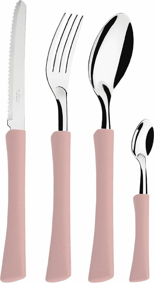 Di Solle Inova D - 6 Persoons Bestekset - Handige Opbergbak Met Raspdeksel - 26 Delig - Baby Pink 4 Di Solle Inova D - 6 Persoons Bestekset - Handige Opbergbak Met Raspdeksel - 26 Delig - Baby Pink - Afbeelding 2