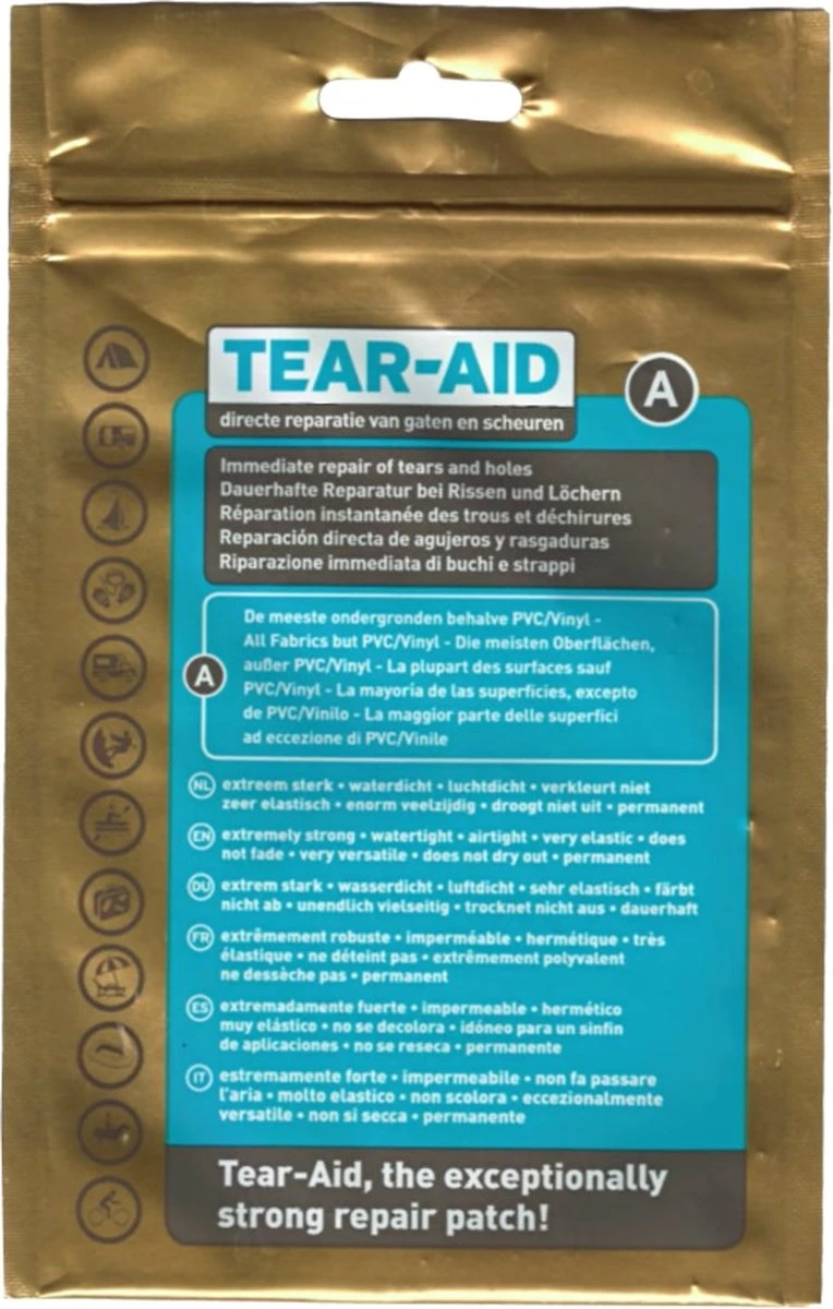 Tear-Aid - Reparatiemiddel - Type A Standaard Set 4 Tear-Aid - Reparatiemiddel - Type A Standaard Set - Afbeelding 2