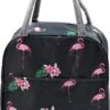 Koeltas - Lunchtas - Volwassenen En Kinderen - Compact & Handig: Zomer - Picknick -School - Lunch - Werk - Zwart Flamingo -Buiten Kamperen 776x1200