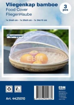 Voedselkap - Vliegenkapjes Bamboe Set 3 Stuks - Flystopper -Buiten Kamperen 846x1200 5