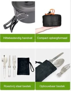 Hikr® Camping Pannenset - Complete 22-delige Kookset - Lichtgewicht - Kookgerei Servies - Outdoor - BPA-vrij - Keukengerei Set -Buiten Kamperen 945x1200 2