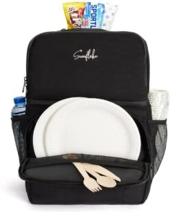 Sunflake Koeltas Rugzak (28L) - Geschikt Voor 16 Blikjes - Lunchtas Voor Dames En Heren - Zwart -Buiten Kamperen 966x1200